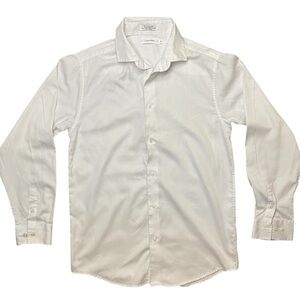Calvin Klein White Long Sleeve Dress Shirt for Boys